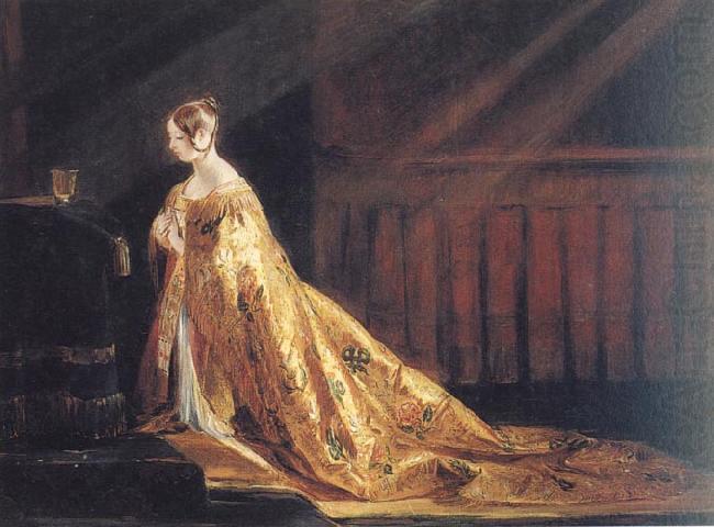 Charles Robert Leslie Queen Victoria in her Coronation Robes china oil painting image